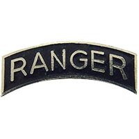 Eagle Emblems P12020 Pin-Army,Ranger,Tab (SLV/BLK), (1")