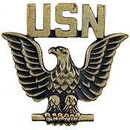 Eagle Emblems P12161 Pin-Usn, Enlisted, Cap Bdg. (Screw Back) (1-1/4