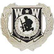 Eagle Emblems P12205 Pin-Wounded Warrior Wreath (1-1/8")