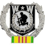 Eagle Emblems P12211 Pin-Wounded Warrior Wreath, Vietnam (1-1/8