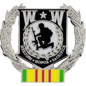 Eagle Emblems P12211 Pin-Wounded Warrior Wreath, Vietnam (1-1/8")