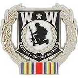 Eagle Emblems P12213 Pin-Wounded Warrior Wreath, Wwii (1-1/8