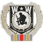 Eagle Emblems P12213 Pin-Wounded Warrior Wwii (1-1/8")
