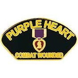 Eagle Emblems P12253 Pin-Purple Heart, Combat Wounded (1-1/4