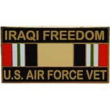 Eagle Emblems P12268 Pin-Iraqi Freed, Usaf, Vet. (1-1/8