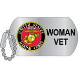 Eagle Emblems P12315 Pin-Usmc, Woman Veteran Dog Tag (1-1/4
