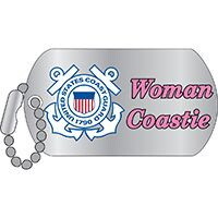 Eagle Emblems P12325 Pin-Uscg Woman Coastie "DOG TAG", (1-1/4")