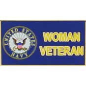Eagle Emblems P12337 Pin-Usn Woman Veteran (1-1/4")