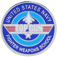 Eagle Emblems P12339 Pin-Usn,Top Gun Fighter WEAPONS SCHOOL, (1")