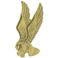 Eagle Emblems P12346 Pin-Hawk,Gold,Left (1-1/2")