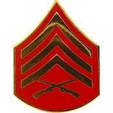 Eagle Emblems P12420 Rank-Usmc, E5, Sgt (Clr) (3/4