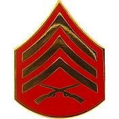 Eagle Emblems P12420 Rank-Usmc,E5,Sgt (CLR), (3/4" Wide)