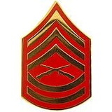 Eagle Emblems P12422 Rank-Usmc, E7, Gunnery Sgt (Clr) (3/4