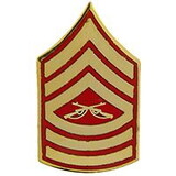 Eagle Emblems P12423 Rank-Usmc,E8,Master Sgt (CLR), (3/4