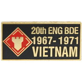 Eagle Emblems P12472 Pin-Viet,Bdg,020Th Eng Bde 1967-1971, (1-1/8