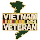 Eagle Emblems P12520 Pin-Viet,Veteran,Svc.Ribb (1-1/8