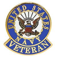 Eagle Emblems P12563 Pin-Usn Logo Veteran (1-1/8")