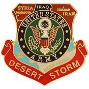 Eagle Emblems P12577 Pin-Dest.Storm,Army,Map (1")
