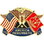 Eagle Emblems P12600 Pin-Kia,Eagle &Amp; Flags,Red "America Remembers", (1-3/16")