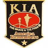 Eagle Emblems P12602 Pin-Kia, America Remembers (Shield) Blk/Red (1-1/8
