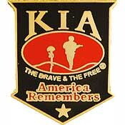 Eagle Emblems P12602 Pin-Kia,America Remembers (SHIELD) BLK/RED, (1-1/8")
