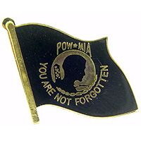 Eagle Emblems P12658 Pin-Pow*Mia,Flag,Blk (7/8")