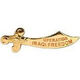 Eagle Emblems P12659 Pin-Iraqi Freed, Sword (1-3/4