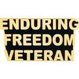 Eagle Emblems P12801 Pin-Endur.Freed, Script- Veteran (1-1/2