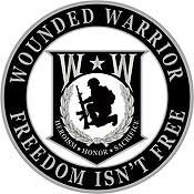 Eagle Emblems P12810 Pin-Wounded Warrior "Freedom Isn't Free", (1")