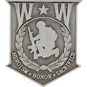 Eagle Emblems P12811 Pin-Wounded Warrior,Pwt "Honor Shield", (1-1/16")