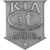 Eagle Emblems P12812 Pin-Kia,America Remembers (SHIELD) PEWTER, (1-1/16")