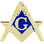 Eagle Emblems P13000 Pin-Org,Masonic Cutout (3/4")