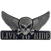 Eagle Emblems P13001 Wing-Live To Ride (1-1/4")