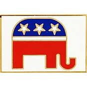 Eagle Emblems P13111 Pin-Party,Republican (1-1/16")