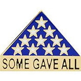 Eagle Emblems P13112 Pin-Memorial,Some Gave All (1-1/8