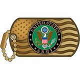 Eagle Emblems P13768 Pin-Army Symbol, Usa Flag Dog Tag (1-1/4