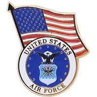 Eagle Emblems P13774 Pin-Usaf Emblem/Usa Flag (1-1/4")