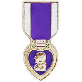 Eagle Emblems P14159 Pin-Medal,Purple Heart,Ii (1-3/16")