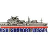 Eagle Emblems P14163 Pin-Ship,Usn,Logistics SUPPORT, (1-3/8