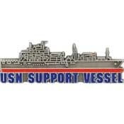 Eagle Emblems P14163 Pin-Ship,Usn,Logistics SUPPORT, (1-3/8")