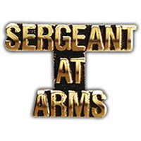 Eagle Emblems P14208 Pin-Script, Sgt At Arms (1")