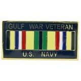 Eagle Emblems P14246 Pin-Gulf War,Usn,Vet. (1-1/8
