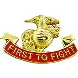 Eagle Emblems P14248 Pin-Usmc,First To Fight (1