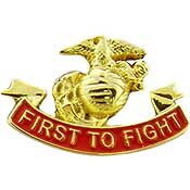 Eagle Emblems P14248 Pin-Usmc,First To Fight (1")