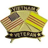 Eagle Emblems P14751 Pin-Viet, Veteran, Flags (1-1/8