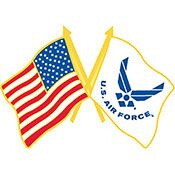 Eagle Emblems P14807 Pin-Usaf Flag,Usa/Usaf (SML), (1-1/8")