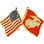 Eagle Emblems P14810 Pin-Usmc, Flag, Usa/Usmc, Sm (1")