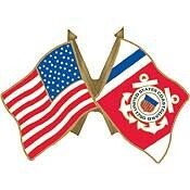 Eagle Emblems P14818 Pin-Uscg Flag,Usa/Uscg (SML), (1-1/8")