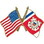 Eagle Emblems P14818 Pin-Uscg, Flag, Usa/Uscg, Sm (1")