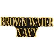Eagle Emblems P14827 Pin-Usn,Scr,Brown Water Navy (1")